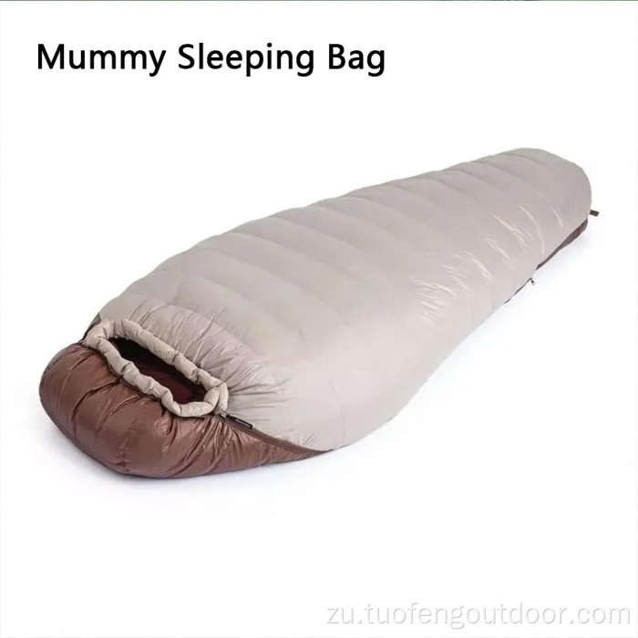 Amakamu angaphandle we-Ultralight Adult Mummy Sleeping Bag
